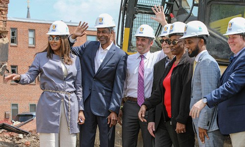A group of Baltimore City & Housing Officials at the Perkins Homes Deconstruction Event